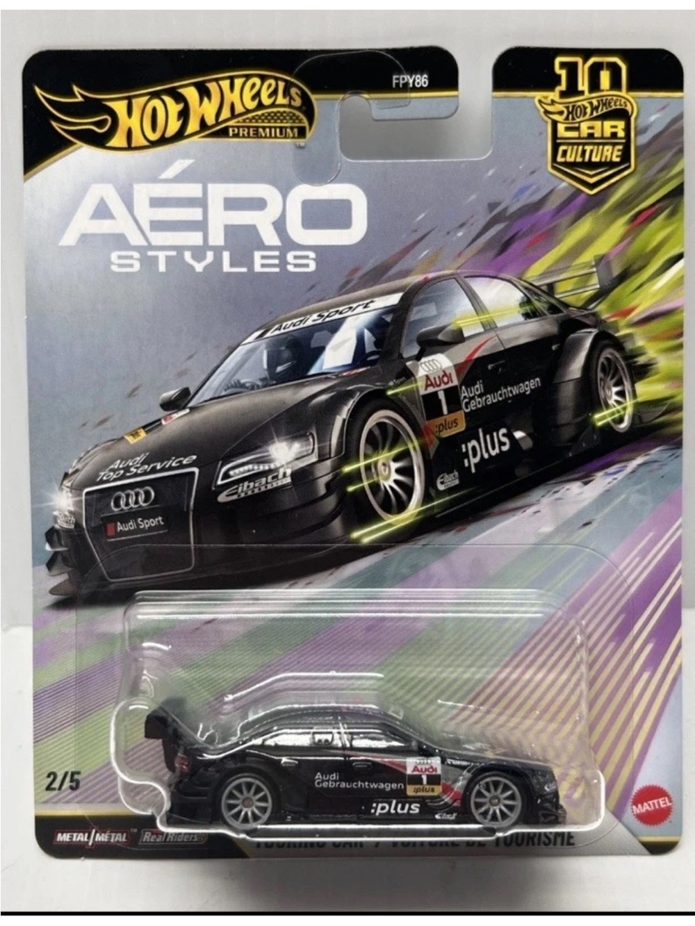 Hot Wheels Premium Aero Styles 2008 Audi A4 Touring Car Black Car Culture